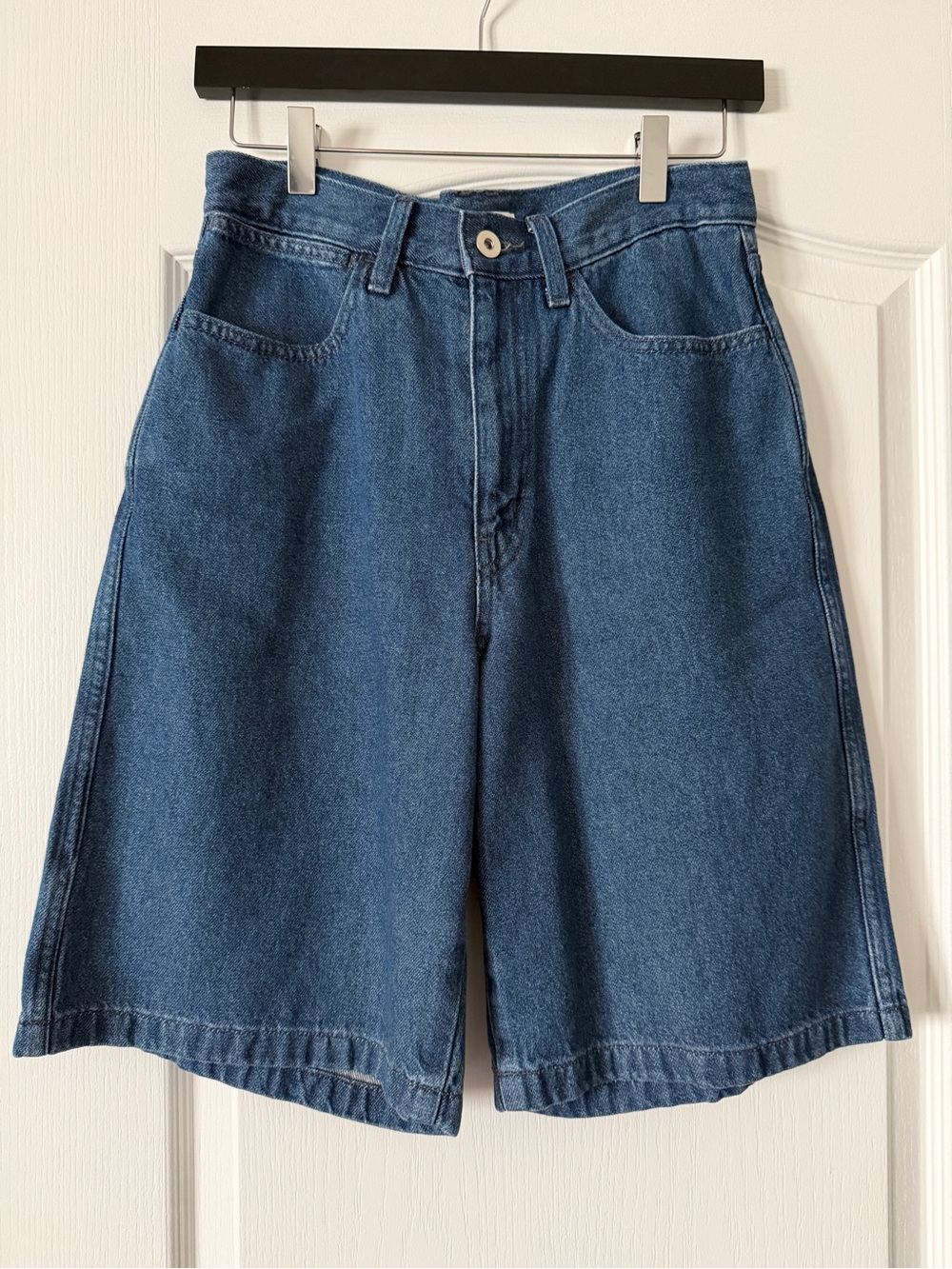 Uniqlo Women's Dark Blue Denim Bermuda Shorts